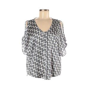 La Fee Maraboutee Cold Shoulder Cutouts Satin Blouse Size 38
